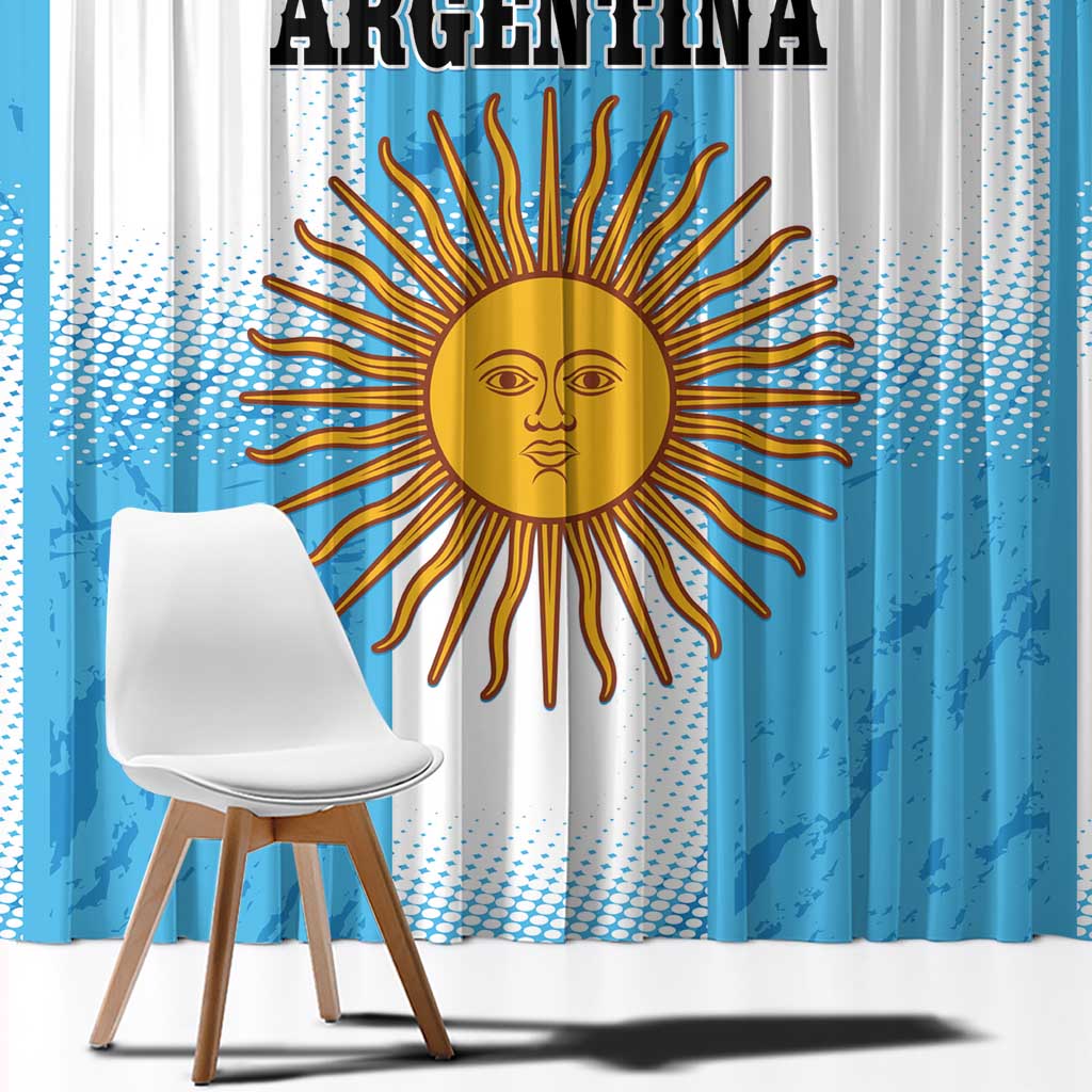 Argentina Football Window Curtain