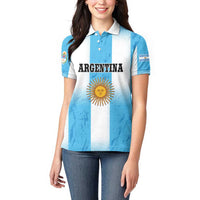 Custom Argentina Football Women Polo Shirt