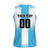 Custom Argentina Football Women Sleeveless Polo Shirt