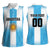 Custom Argentina Football Women Sleeveless Polo Shirt
