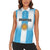 Custom Argentina Football Women Sleeveless Polo Shirt