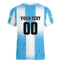 Custom Argentina Football Women V-Neck T-Shirt