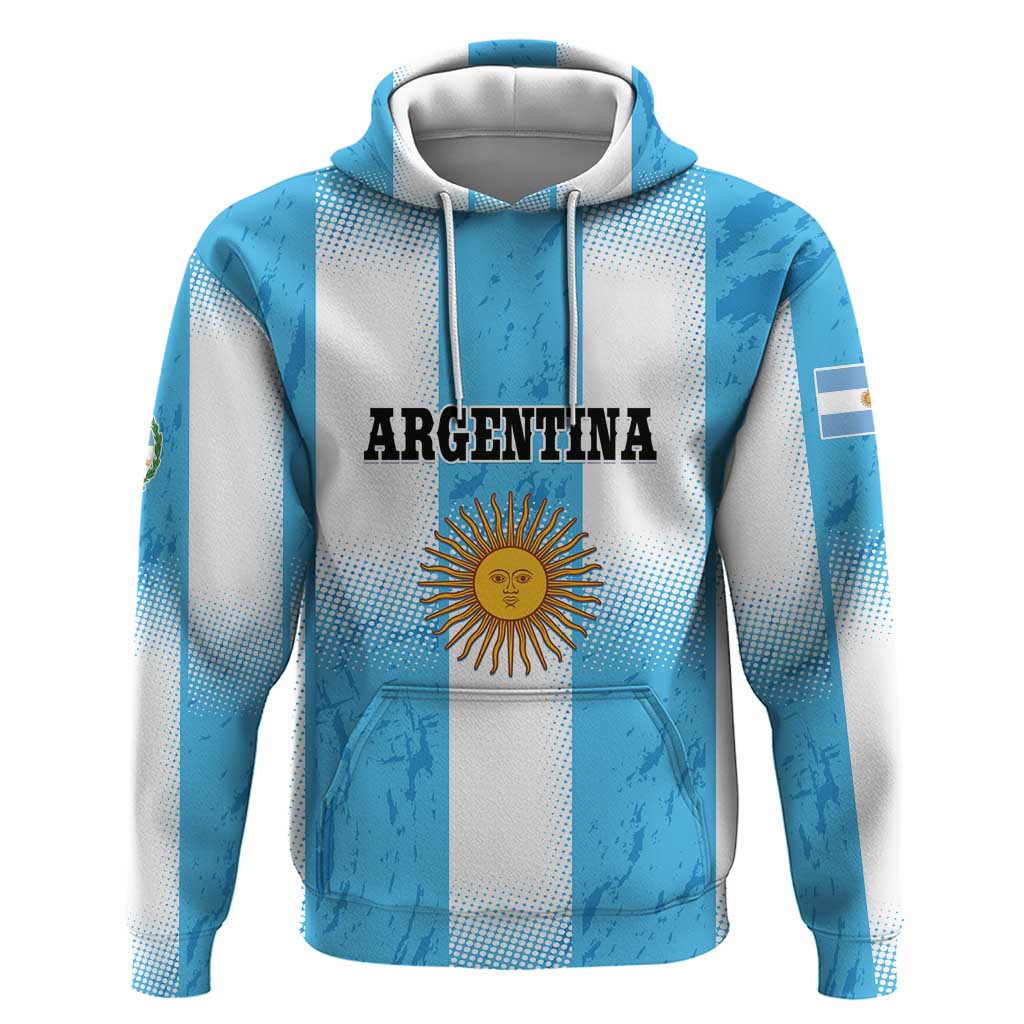 Custom Argentina Football Zip Hoodie