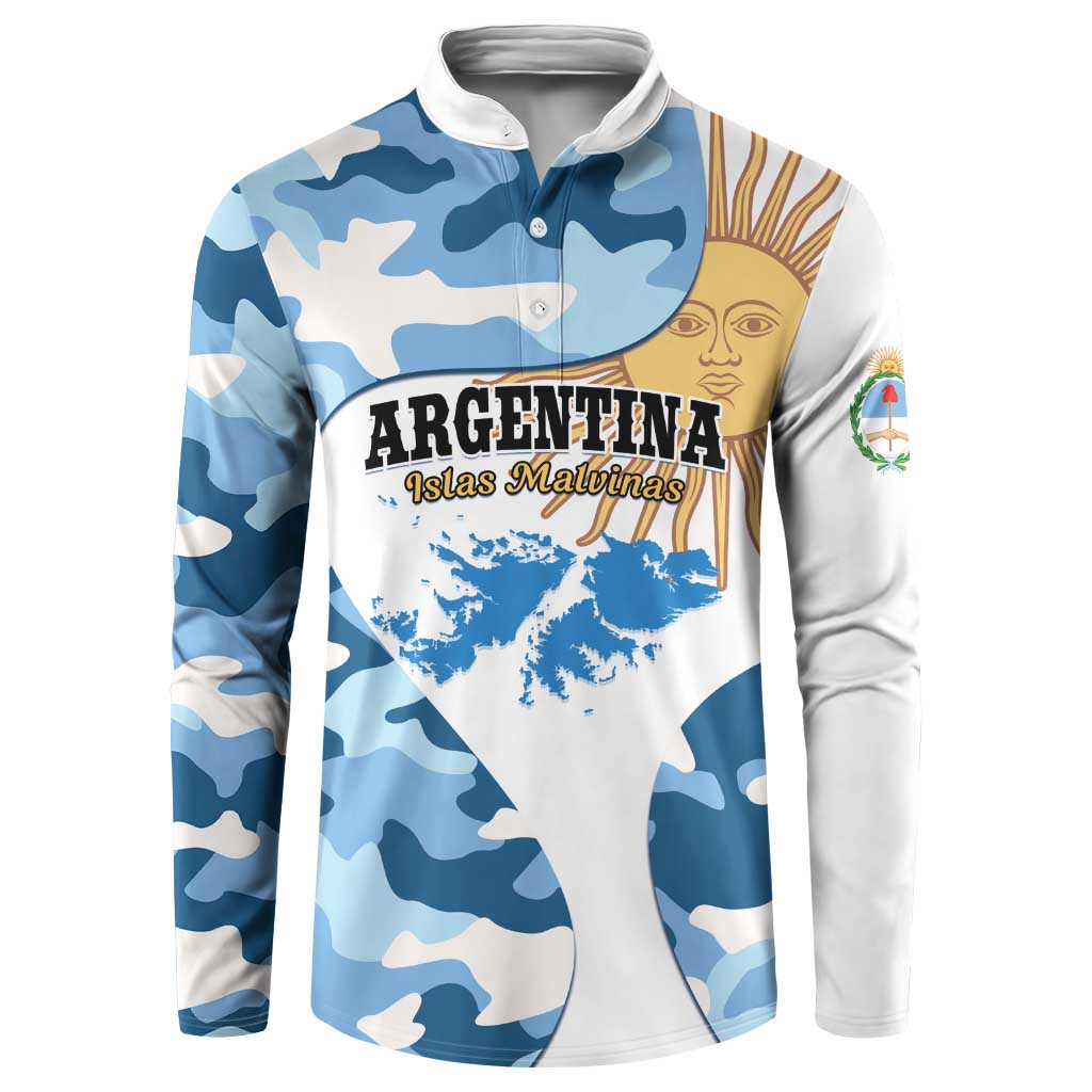 Argentina Malvinas Day Button Sweatshirt Las Malvinas Son Argentinas