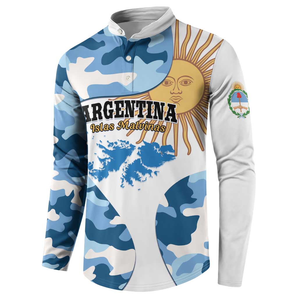 Argentina Malvinas Day Button Sweatshirt Las Malvinas Son Argentinas