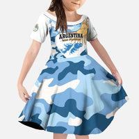 Argentina Malvinas Day Family Matching Off Shoulder Maxi Dress and Hawaiian Shirt Las Malvinas Son Argentinas