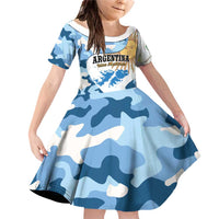 Argentina Malvinas Day Family Matching Off Shoulder Short Dress and Hawaiian Shirt Las Malvinas Son Argentinas