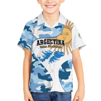 Argentina Malvinas Day Family Matching Off Shoulder Short Dress and Hawaiian Shirt Las Malvinas Son Argentinas