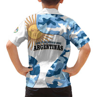 Argentina Malvinas Day Family Matching Short Sleeve Bodycon Dress and Hawaiian Shirt Las Malvinas Son Argentinas