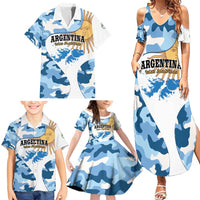 Argentina Malvinas Day Family Matching Summer Maxi Dress and Hawaiian Shirt Las Malvinas Son Argentinas