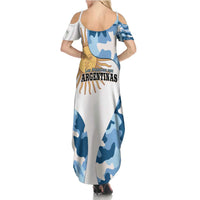 Argentina Malvinas Day Family Matching Summer Maxi Dress and Hawaiian Shirt Las Malvinas Son Argentinas