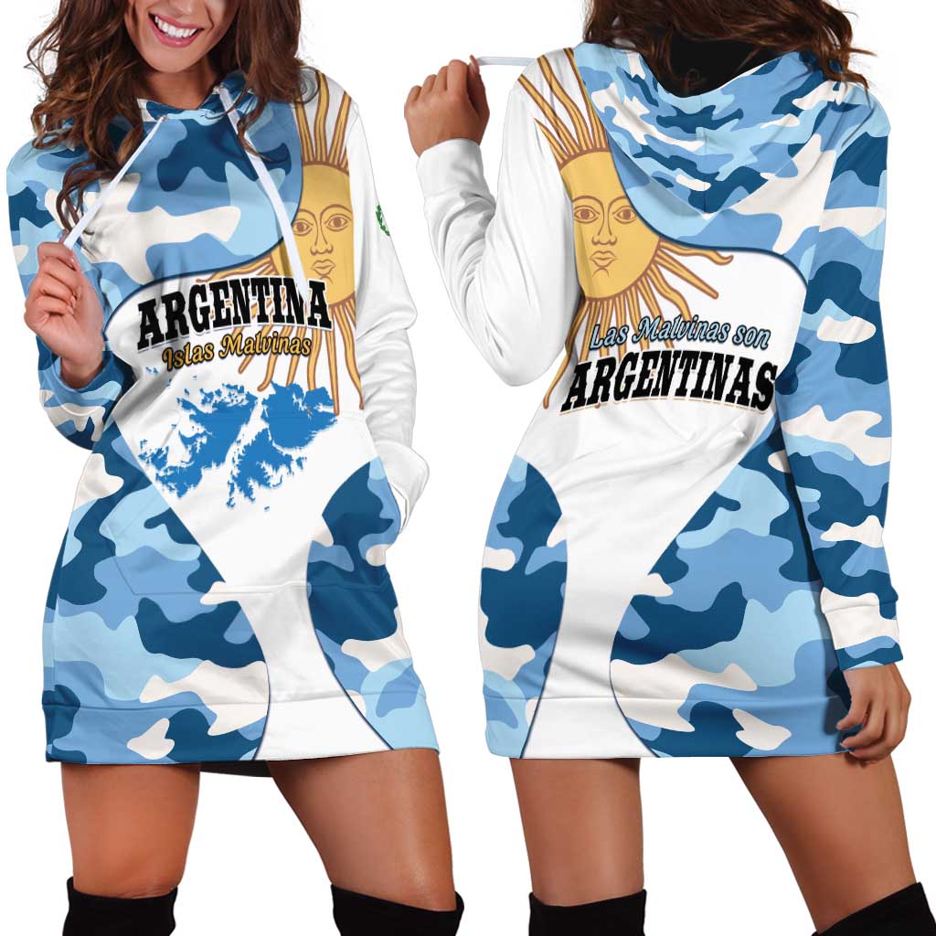 Argentina Malvinas Day Hoodie Dress Las Malvinas Son Argentinas