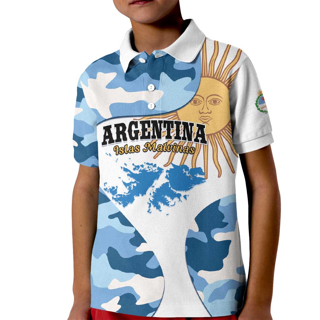 Argentina Malvinas Day Kid Polo Shirt Las Malvinas Son Argentinas
