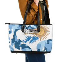 Argentina Malvinas Day Leather Tote Bag Las Malvinas Son Argentinas