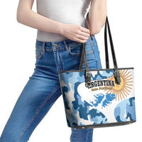 Argentina Malvinas Day Leather Tote Bag Las Malvinas Son Argentinas
