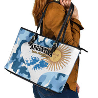 Argentina Malvinas Day Leather Tote Bag Las Malvinas Son Argentinas