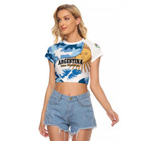 Argentina Malvinas Day Raglan Cropped T Shirt Las Malvinas Son Argentinas