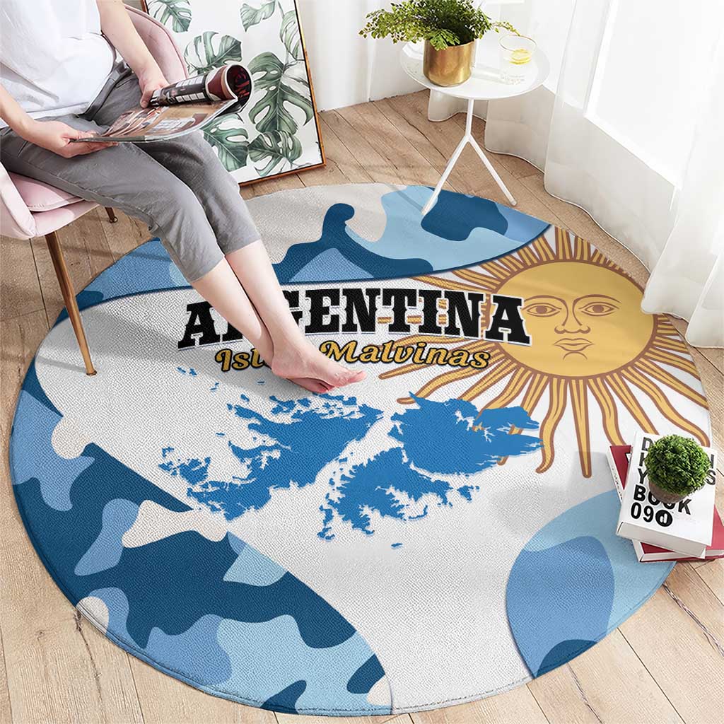 Argentina Malvinas Day Round Carpet Las Malvinas Son Argentinas