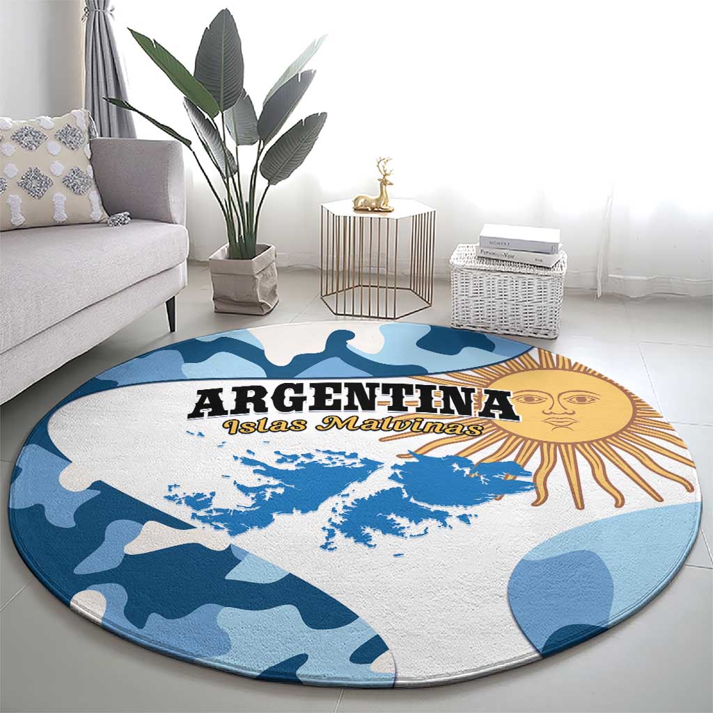 Argentina Malvinas Day Round Carpet Las Malvinas Son Argentinas