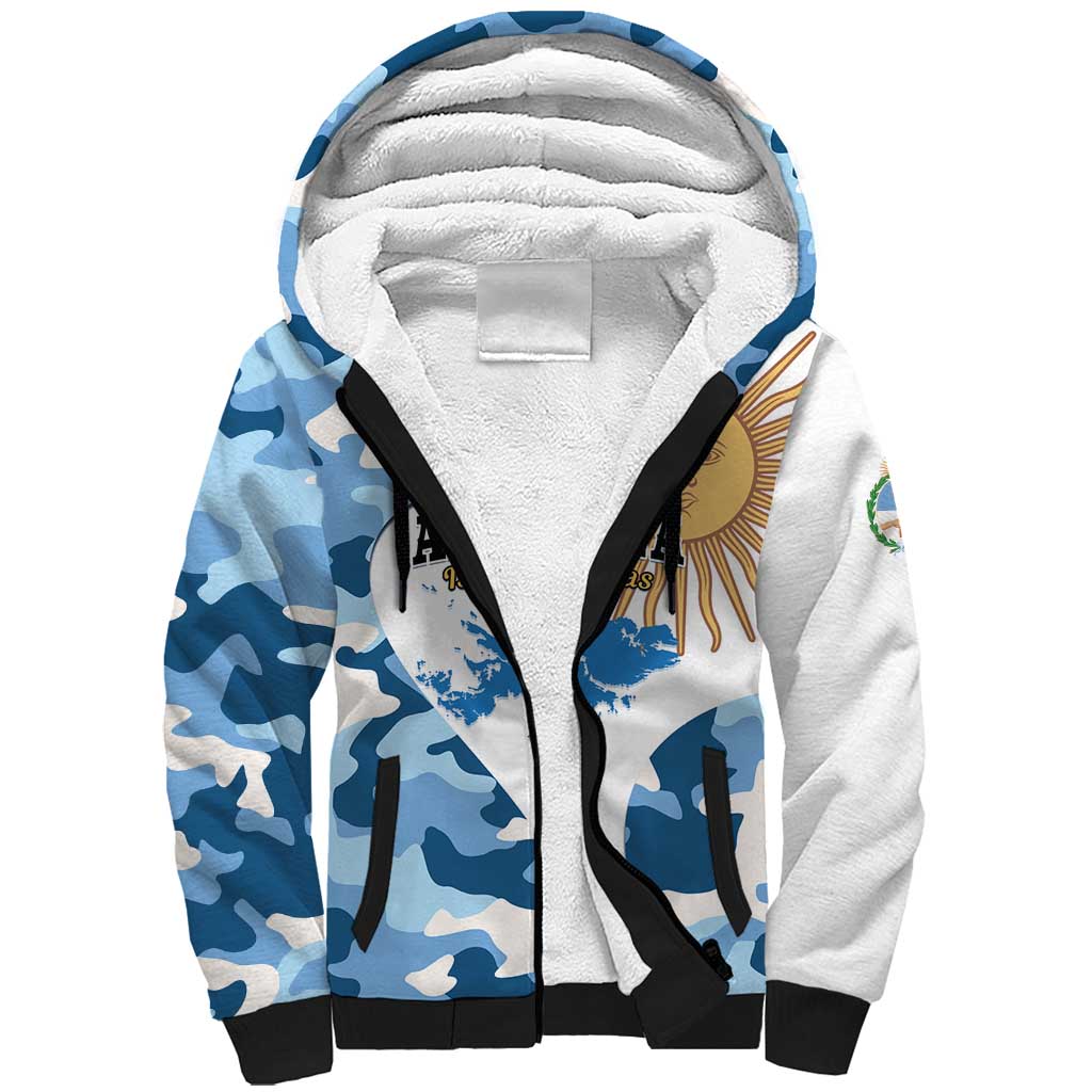 Argentina Malvinas Day Sherpa Hoodie Las Malvinas Son Argentinas
