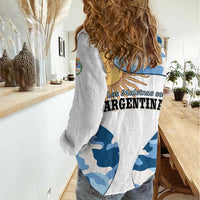 Argentina Malvinas Day Women Casual Shirt Las Malvinas Son Argentinas
