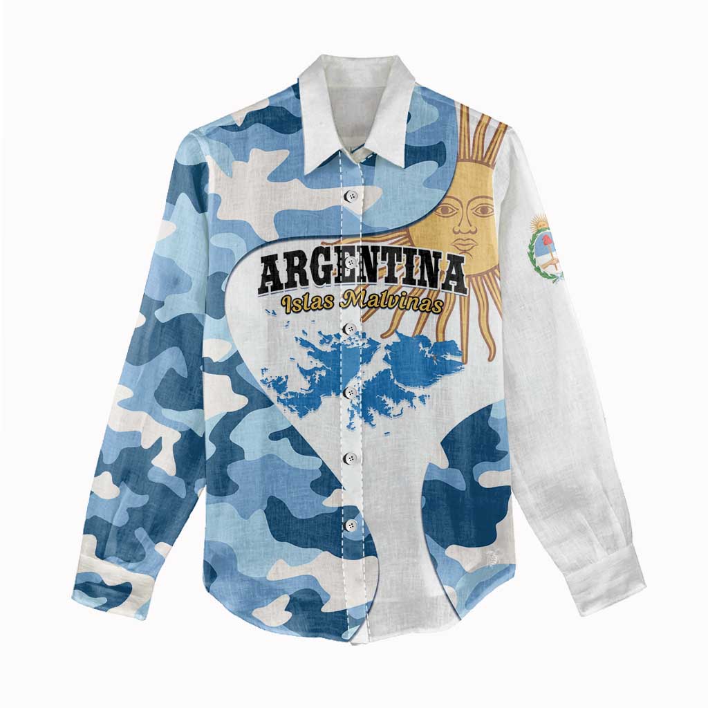 Argentina Malvinas Day Women Casual Shirt Las Malvinas Son Argentinas