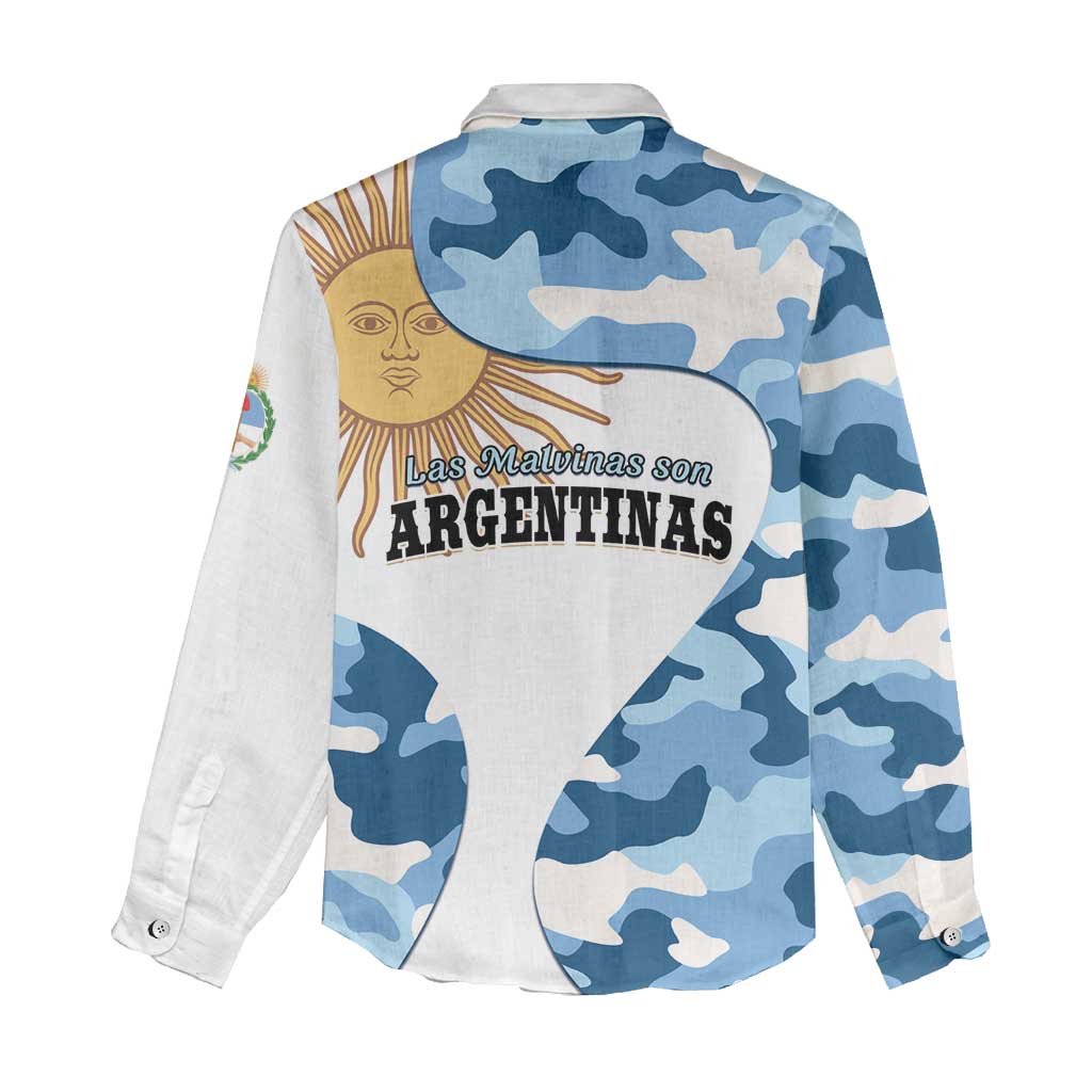Argentina Malvinas Day Women Casual Shirt Las Malvinas Son Argentinas