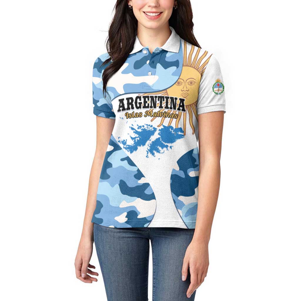 Argentina Malvinas Day Women Polo Shirt Las Malvinas Son Argentinas