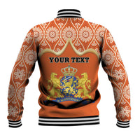 Personalised Netherlands Koningsdag 2025 Baseball Jacket King's Day Dutch Costume Spirit