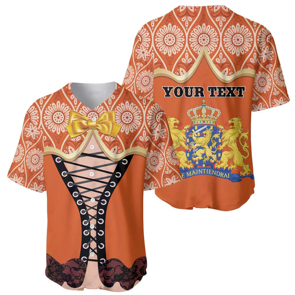 Personalised Netherlands Koningsdag 2025 Baseball Jersey King's Day Dutch Costume Spirit