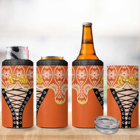 Netherlands Koningsdag 2025 4 in 1 Can Cooler Tumbler King's Day Dutch Costume Spirit