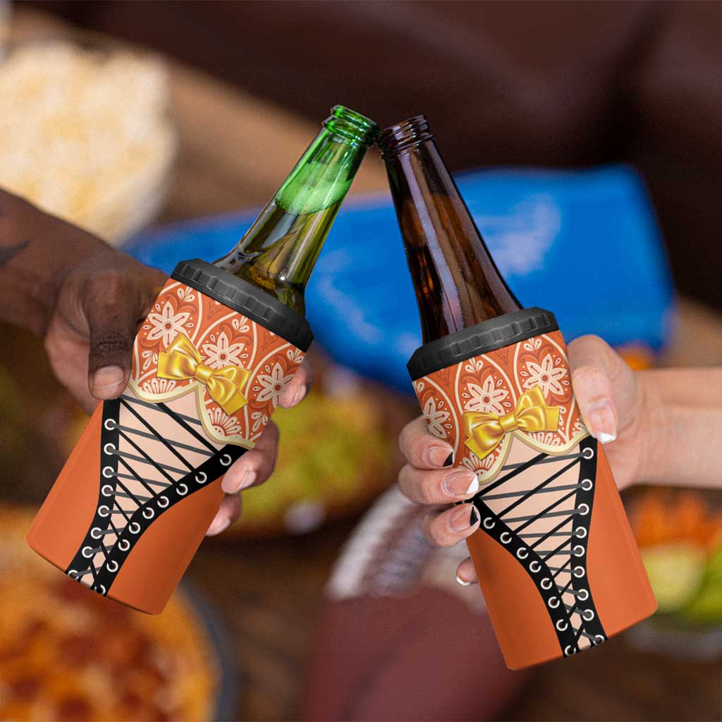 Netherlands Koningsdag 2025 4 in 1 Can Cooler Tumbler King's Day Dutch Costume Spirit