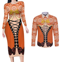 Personalised Netherlands Koningsdag 2025 Couples Matching Long Sleeve Bodycon Dress and Long Sleeve Button Shirt King's Day Dutch Costume Spirit