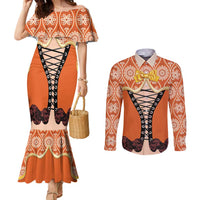 Personalised Netherlands Koningsdag 2025 Couples Matching Mermaid Dress and Long Sleeve Button Shirt King's Day Dutch Costume Spirit