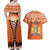 Personalised Netherlands Koningsdag 2025 Couples Matching Off Shoulder Maxi Dress and Hawaiian Shirt King's Day Dutch Costume Spirit
