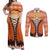 Personalised Netherlands Koningsdag 2025 Couples Matching Off Shoulder Maxi Dress and Long Sleeve Button Shirt King's Day Dutch Costume Spirit