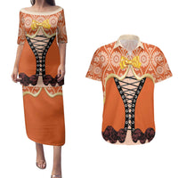 Personalised Netherlands Koningsdag 2025 Couples Matching Puletasi and Hawaiian Shirt King's Day Dutch Costume Spirit