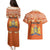 Personalised Netherlands Koningsdag 2025 Couples Matching Puletasi and Hawaiian Shirt King's Day Dutch Costume Spirit