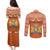 Personalised Netherlands Koningsdag 2025 Couples Matching Puletasi and Long Sleeve Button Shirt King's Day Dutch Costume Spirit