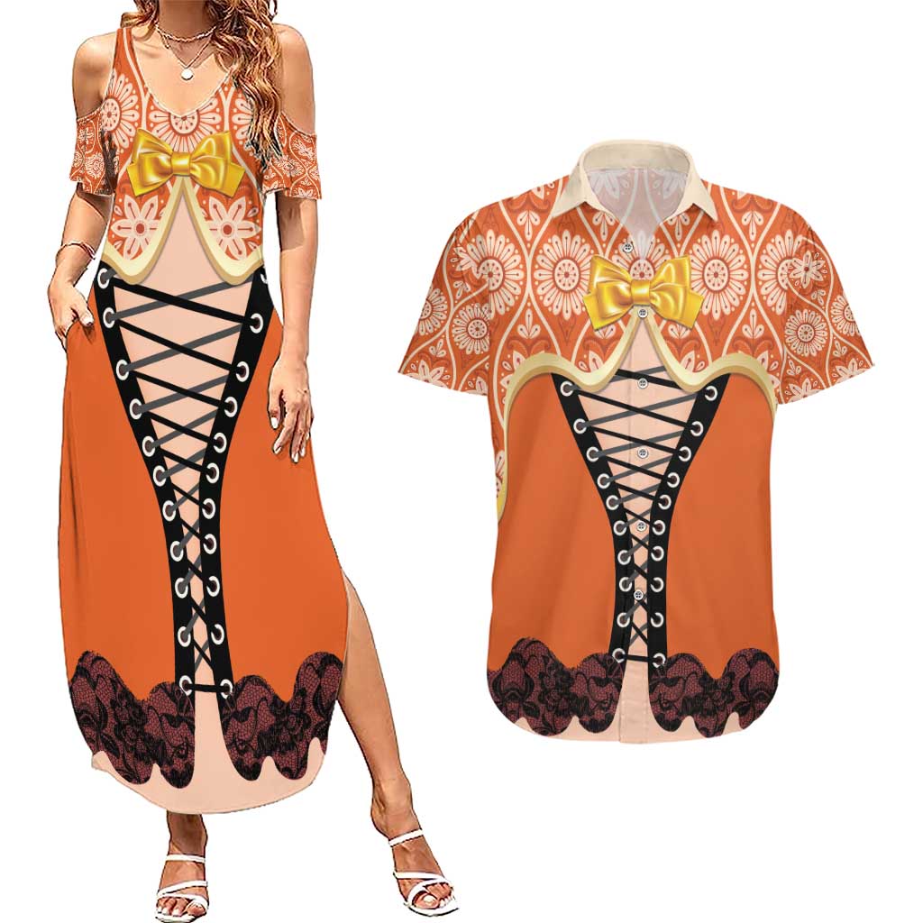 Personalised Netherlands Koningsdag 2025 Couples Matching Summer Maxi Dress and Hawaiian Shirt King's Day Dutch Costume Spirit