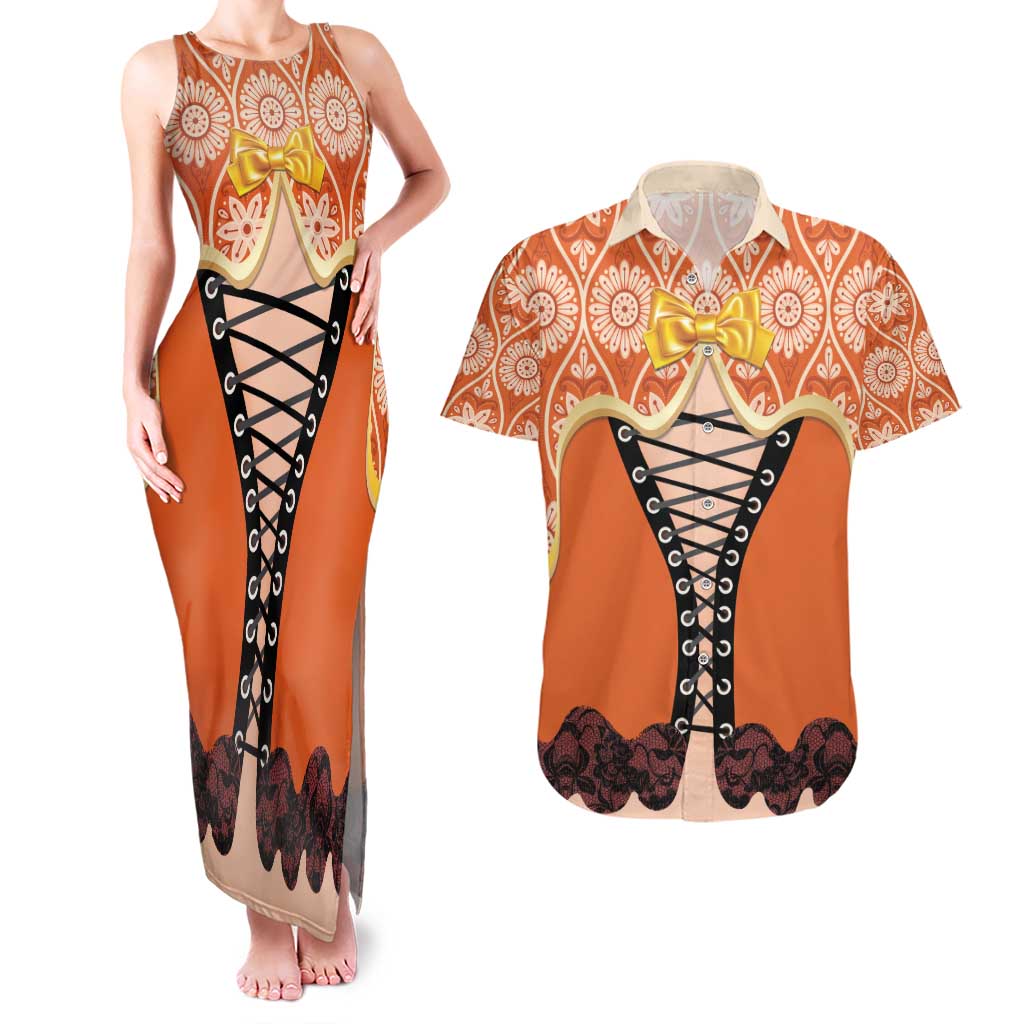 Personalised Netherlands Koningsdag 2025 Couples Matching Tank Maxi Dress and Hawaiian Shirt King's Day Dutch Costume Spirit