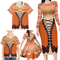 Personalised Netherlands Koningsdag 2025 Family Matching Long Sleeve Bodycon Dress and Hawaiian Shirt King's Day Dutch Costume Spirit