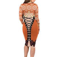 Personalised Netherlands Koningsdag 2025 Family Matching Long Sleeve Bodycon Dress and Hawaiian Shirt King's Day Dutch Costume Spirit