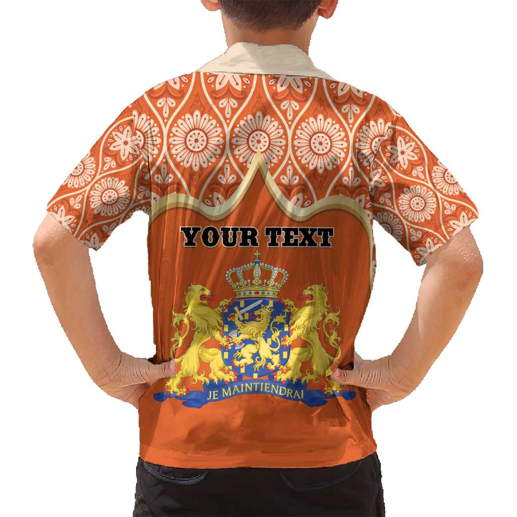 Personalised Netherlands Koningsdag 2025 Family Matching Off Shoulder Short Dress and Hawaiian Shirt King's Day Dutch Costume Spirit