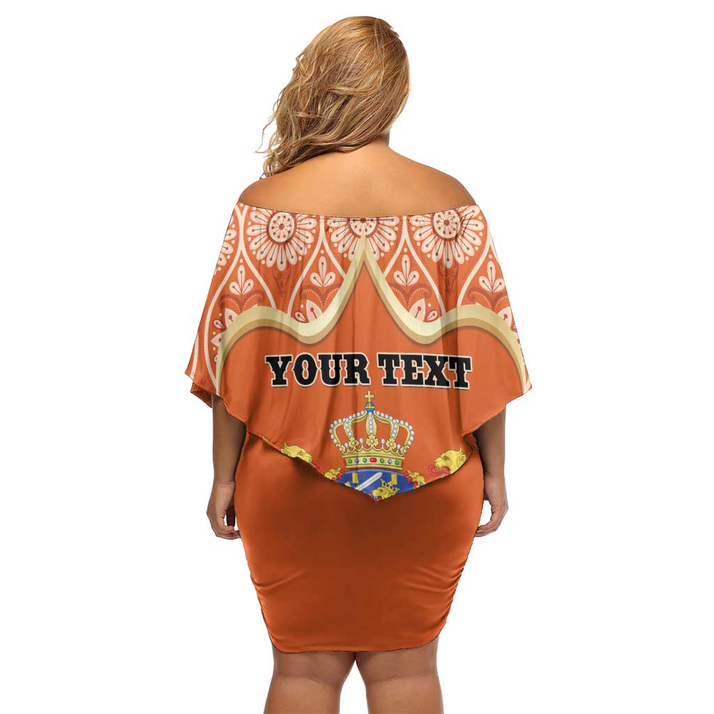 Personalised Netherlands Koningsdag 2025 Family Matching Off Shoulder Short Dress and Hawaiian Shirt King's Day Dutch Costume Spirit