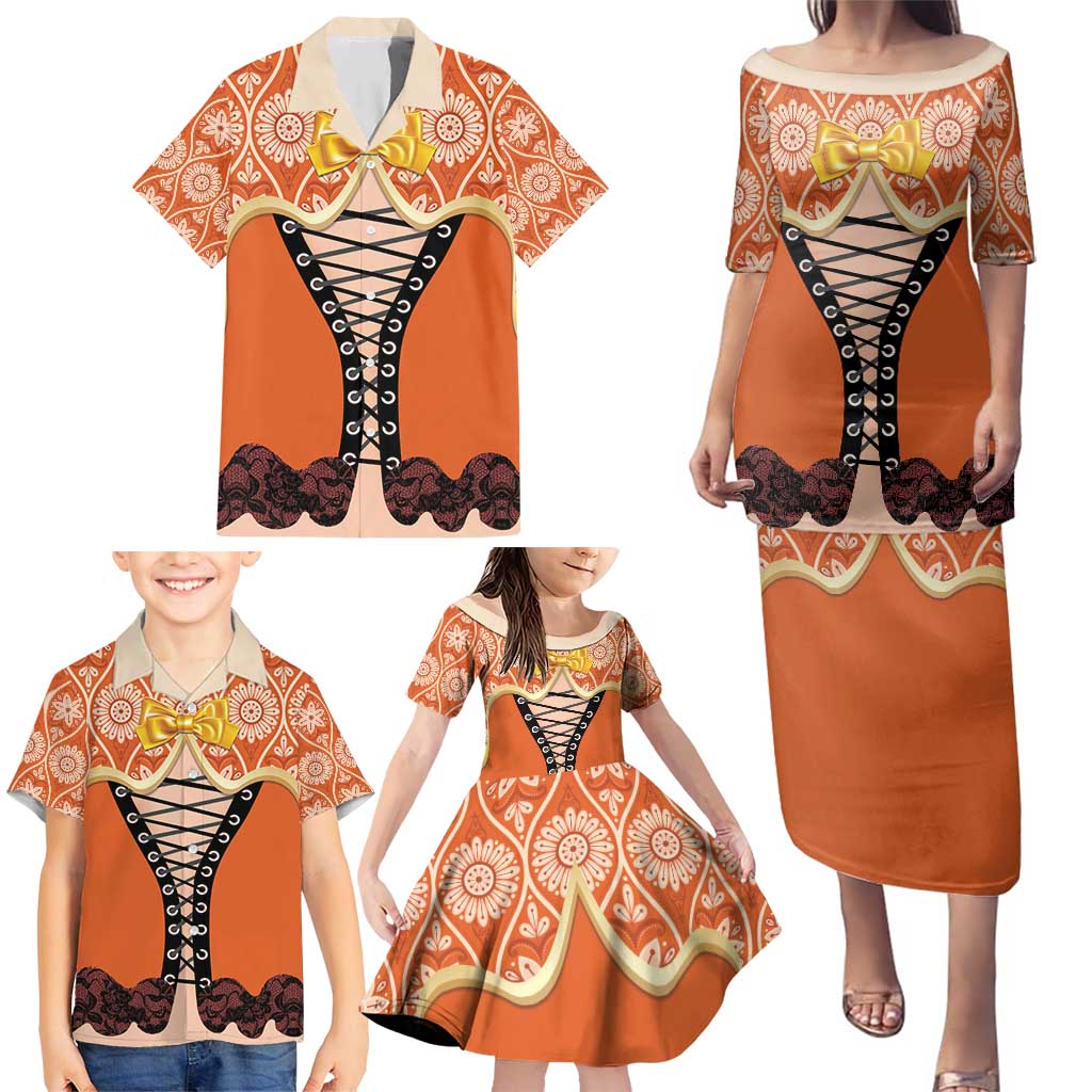 Personalised Netherlands Koningsdag 2025 Family Matching Puletasi and Hawaiian Shirt King's Day Dutch Costume Spirit