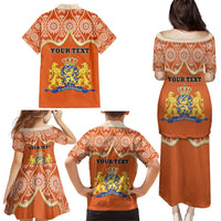 Personalised Netherlands Koningsdag 2025 Family Matching Puletasi and Hawaiian Shirt King's Day Dutch Costume Spirit
