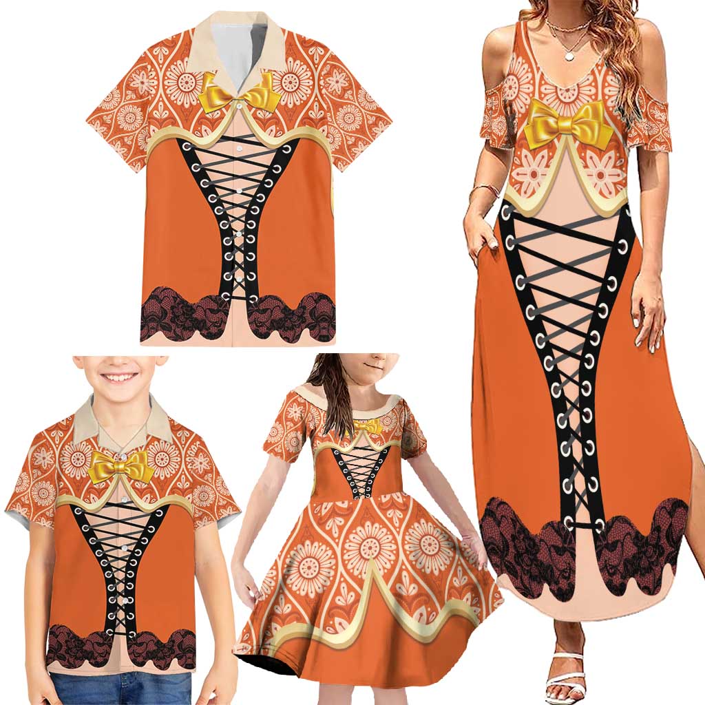 Personalised Netherlands Koningsdag 2025 Family Matching Summer Maxi Dress and Hawaiian Shirt King's Day Dutch Costume Spirit