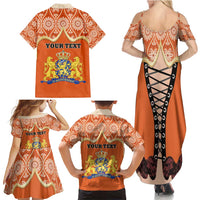 Personalised Netherlands Koningsdag 2025 Family Matching Summer Maxi Dress and Hawaiian Shirt King's Day Dutch Costume Spirit