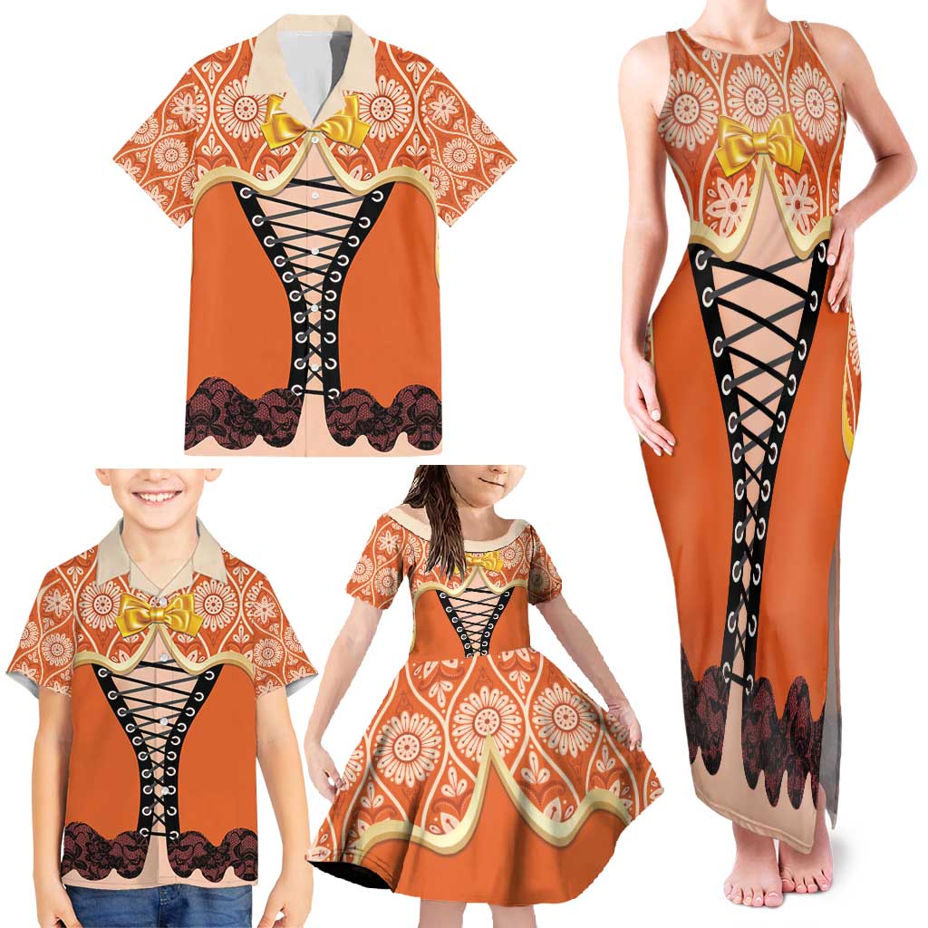 Personalised Netherlands Koningsdag 2025 Family Matching Tank Maxi Dress and Hawaiian Shirt King's Day Dutch Costume Spirit